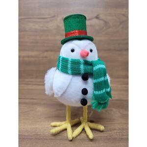 Wondershop Target Fabric Bird Decorative Figurine Dressed As Snowman -Freezy New